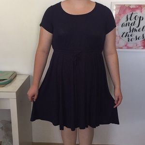 Indigo skater dress.